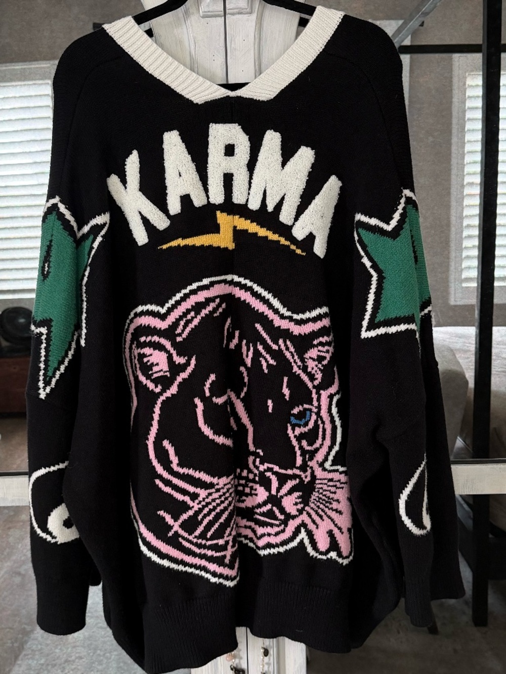 Dressed in LALA Original Oversized Cardigan, Sz s/m - Picture 4 of 5
